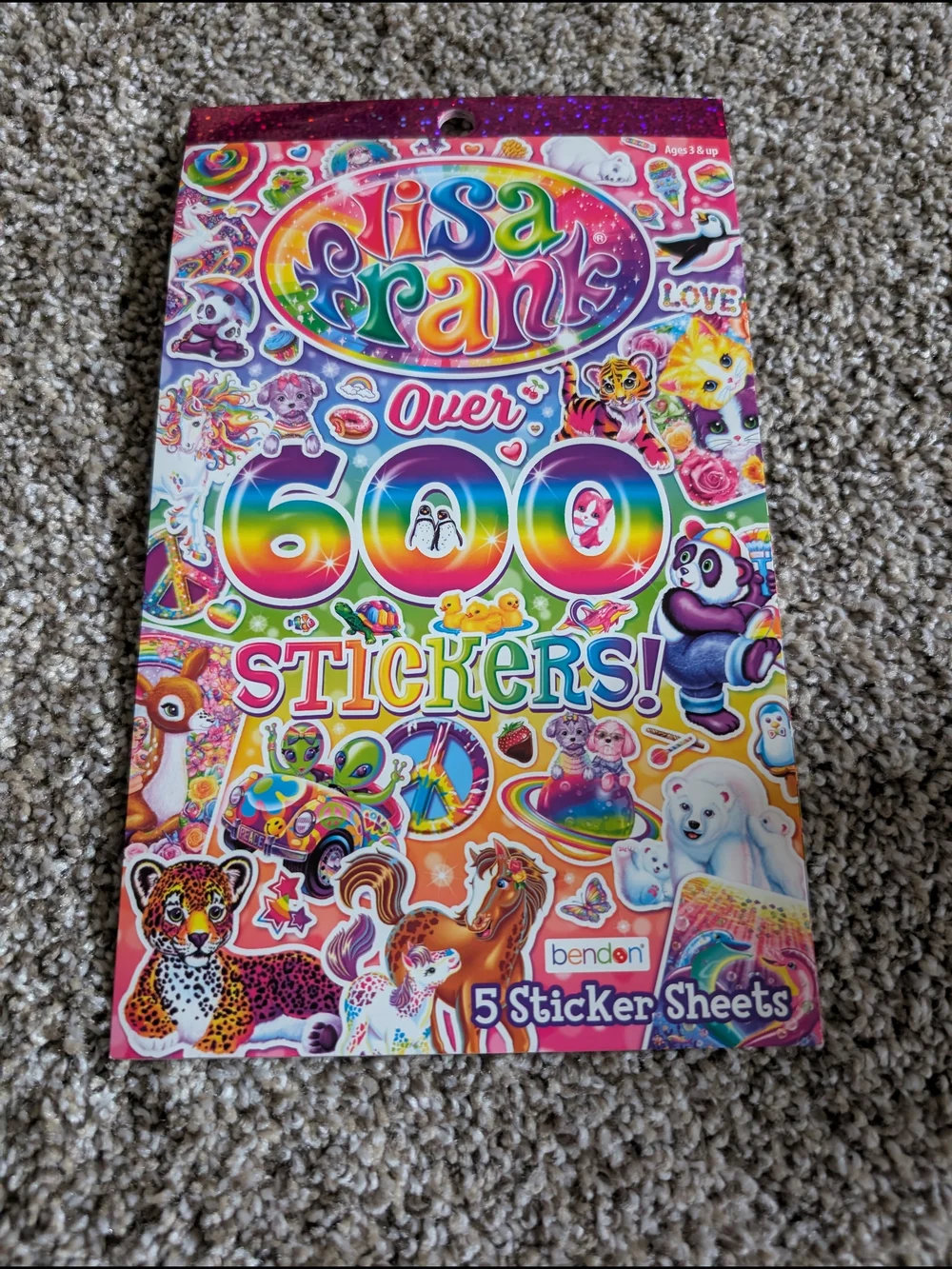 Lisa Frank Over 600 Stickers - Rainbow Color Sticker Pack